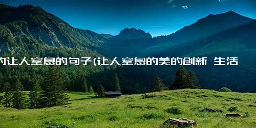 美的让人窒息的句子(让人窒息的美的创新 生活的智能家电)